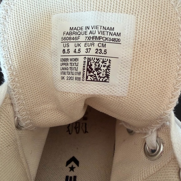 Converse Chuck Taylor All Star Lift Platform Canvas High Top Women’s 6.5 White - Picture 13 of 15